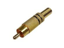 Cinch RCA Konektor GOLD 2x Černý Pruh