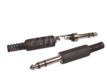 Konektor JACK 6.3mm stereo sameček plast