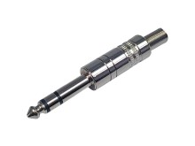 Konektor JACK 6.3mm stereo sameček kovový