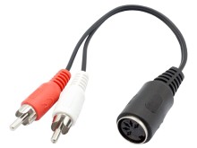 Redukce DIN 5pin na 2 x CINCH
