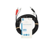 Kabel 3.5mm jack na 2xCINCH 5m CAGL22200BK50 Nedis