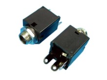 JACK 6.3mm Mono Konektor - Samice do Panelu s Vypínačem