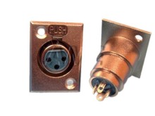 XLR 3-pólový samičí konektor pro panelovou montáž