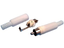 CINCH Konektor Plastový Samec Bílý