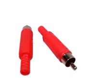 CINCH Konektor plastový červený