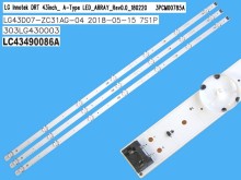 LED podsvit sada LG AGF78899501 - 3 pásky 828mm pro LCD panely 43"