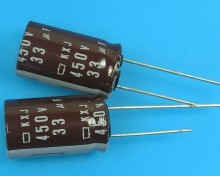 Kondenzátor elektrolytický 33uF/450V 105°C Nippon KXJ Low ESR