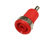 Panelová zdířka 10A rudá BC-124/R