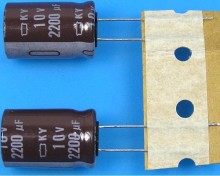 Nippon KY Kondenzátor 2200uF/10V 105°C - Nízká ESR, Dlouhá Životnost