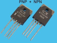 Tranzistorový pár STD03N + STD03P pro NF výkonové zesilovače Denon