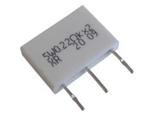 Dvojtý axiální odpor TR5 2x0R22 / 5W RSS5WK-0,22