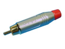 Konektor CINCH Amphenol ACPR-SRD - Zástrčka RCA s červeným koncem