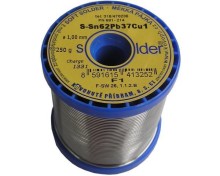 Cín pájka Sn62Pb37Cu1 s mědí 1.0mm cívka 250g