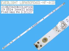 LED podsvícení 675mm s 6 LED D-LED Everlight LBM650M0601-HF-4(0)