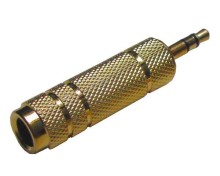 Redukce Jack 3.5mm na 6.3mm - Celokovová, Pozlacená