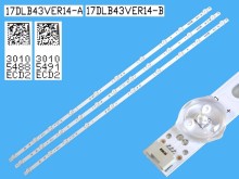 LED podsvit sada Vestel 17DLB43VER14 - 3 pásky 800mm D-LED BAR
