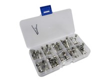 Sada skleněných pojistek F 5x20mm - 10 hodnot (0,2A - 20A)
