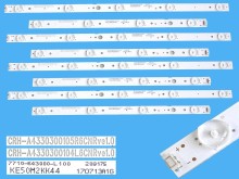 LED podsvit sada LG 43UJ KE80M2KK44 - 8 pásků DLED TOTAL ARRAY CRH-A4330300104L6CNRve1.0 + CRH-A4330300105R6CNRve1.0