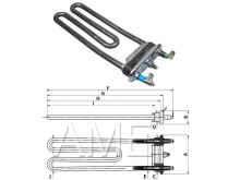 Topné těleso pro pračky Indesit WIDL126 a kompatibilní modely