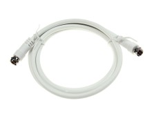 Anténní kabel SAT 1.5m s F konektory - bílý