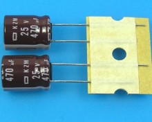 Nippon KZM 470uF/25V 105°C Elektrolytický Kondenzátor - Nízká Impedance, Dlouhá Životnost