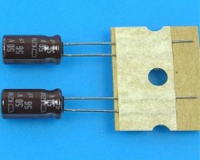 Nippon KZM 56uF/50V Elektrolytický Kondenzátor - 105°C, Nízká Impedance