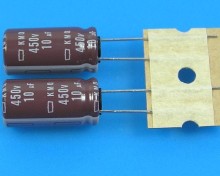 10uF/450V 105°C Elektrolytický Kondenzátor Nippon KMQ