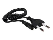 Napájecí kabel k holícím strojkům Braun a Philips, 1.8m černý