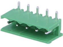 Svorkovnice rozpojovací do plošného spoje Male 5 pólů zelená TBG-5-KB-5P/GN