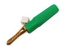 Izolovaný měřicí krokodýlek na banánek - zelený