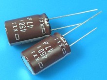 Kondenzátor elektrolytický 47uF/450V 105°C Nippon KXJ