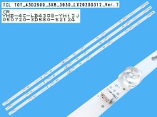 LED podsvit sada Thomson 43D2900 - 3 pásky 780mm 8LED