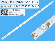 LED podsvit 615mm s 7 D-LED pro LCD panely