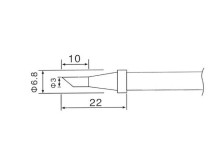 Pájecí hrot C1-3 pr. 0.3mm pro ZD-30C, ZD-99, ZD-8906