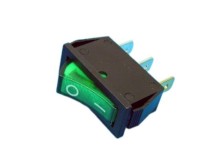 Kolébkový vypínač Ninigi RSI1013C3GN, ON-OFF, 15A/250VAC, zelená