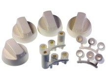 Univerzální náhradní knoflíky ke sporáku - sada 4 ks s redukcemi