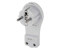 Úhlová vidlice pro prodlužovací přívod 230V 16A bílá