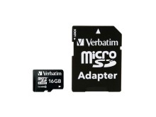 MicroSDHC 16GB CLASS10 Verbatim 44082 s SD adaptérem