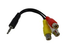 Redukční kabel 3.5mm jack na 3xCINCH 2xAudio L+R a Video 13cm
