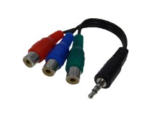 Redukční kabel 3.5mm jack na 3xCINCH R+G+B 13cm
