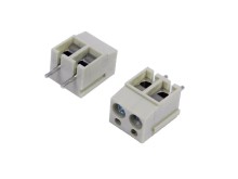 Úhlová svorkovnice do plošného spoje 2 póly 5mm šedá TB-5.0-P-2P1/GY