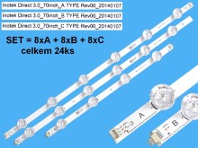 LED podsvit sada LG AGF78402001AL pro 70" panely - 24 pásků DLED TOTAL ARRAY