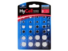 Sada knoflíkových alkalických a lithiových baterií 24 ks HyCell 1516-0003