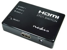 Nedis HDMI Přepínač 3x HDMI Vstup - 1x HDMI Výstup VSWI3453BK
