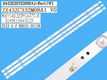 LED podsvit 820mm pro LCD TV 43" - sada 3 pásků