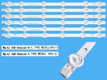 LED podsvit 374mm sada Vestel 23283028AL - 4 ks type A + 2 ks type B-C
