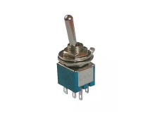 Mini páčkový přepínač 2 polohy 6pin ON-ON