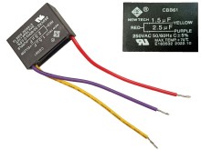 Dvojnásobný rozběhový kondenzátor 1.5uF + 2.5uF/250V CBB61