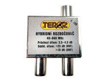 Hybridní anténní rozbočovač TV s 2 výstupy IEC č.102