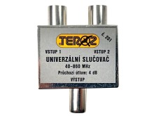 Univerzální anténní slučovač TV s 2 vstupy IEC TEROZ č.201